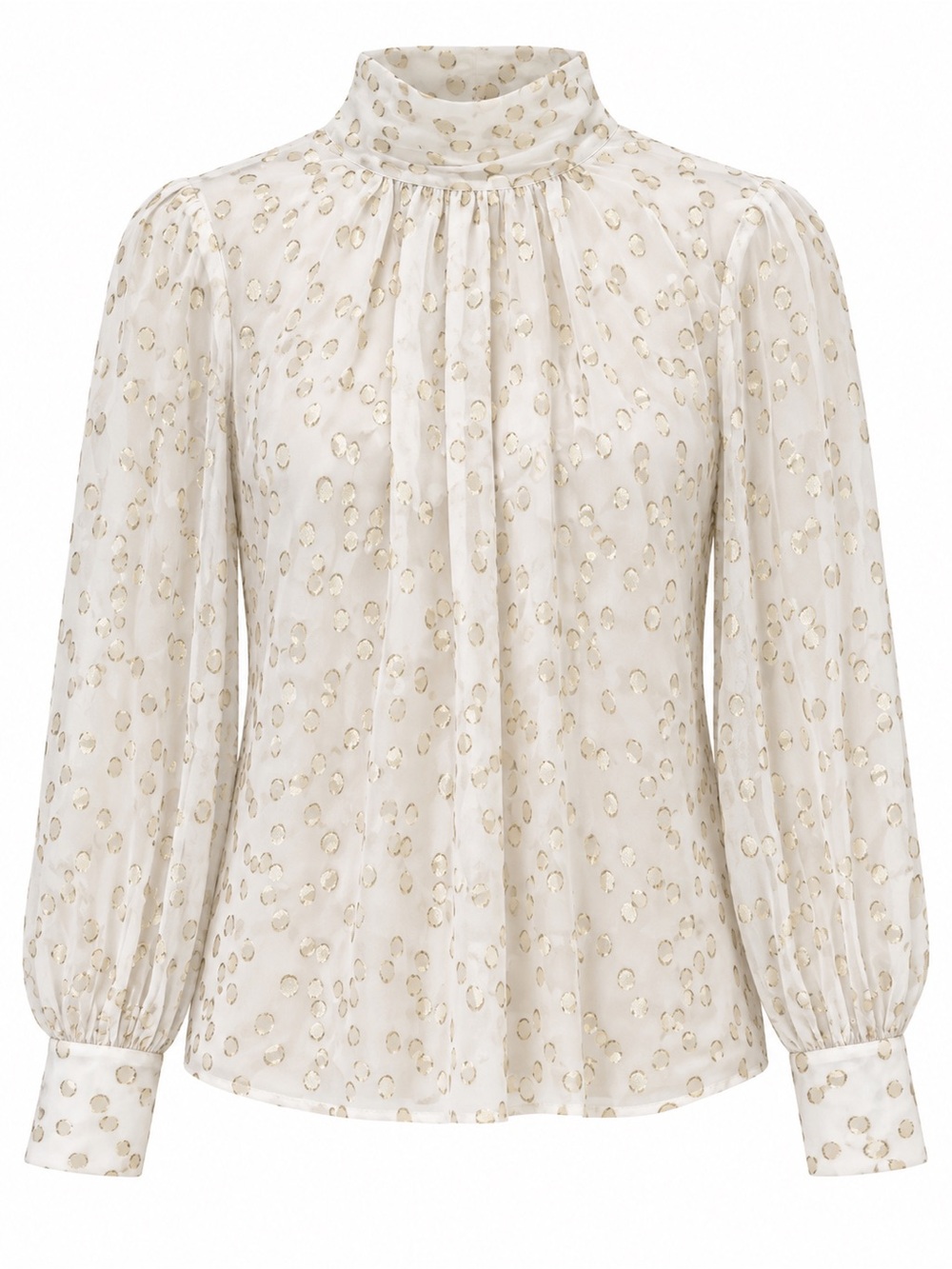 Brooks Brother silk blend cream metallic blouse, size 6